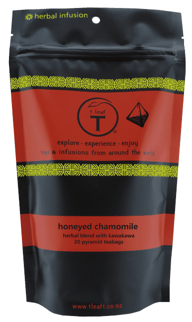 Honeyed Chamomile with NZ Kawakawa pyramids - t leaf T | teas and infusions from around the world