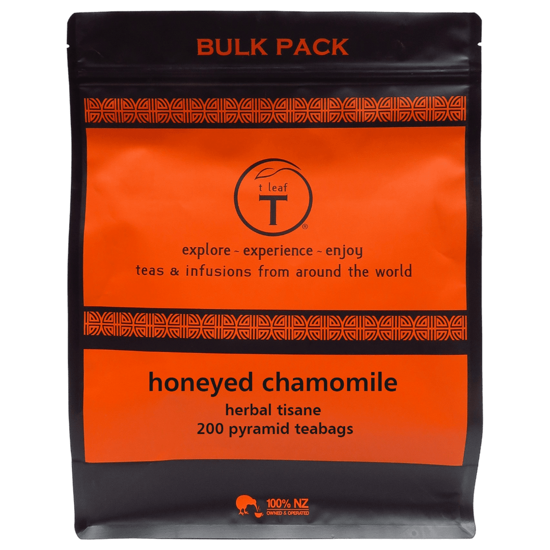 Honeyed Chamomile with NZ Kawakawa pyramids - t leaf T | teas and infusions from around the world