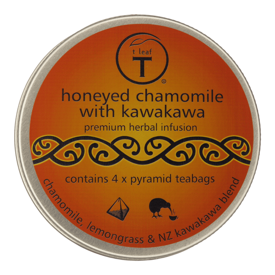 Honeyed Chamomile with NZ Kawakawa pyramids - t leaf T | teas and infusions from around the world