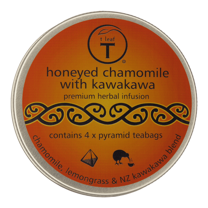 Honeyed Chamomile with NZ Kawakawa pyramids - t leaf T | teas and infusions from around the world