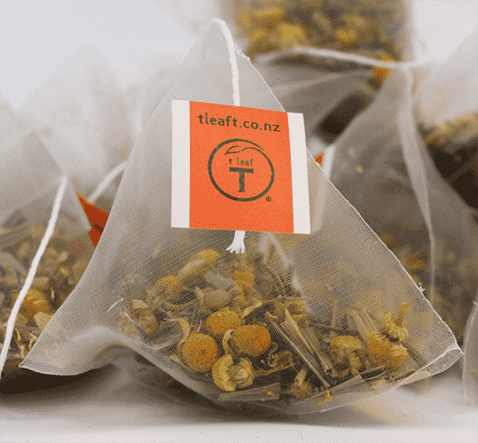 Honeyed Chamomile with NZ Kawakawa pyramids