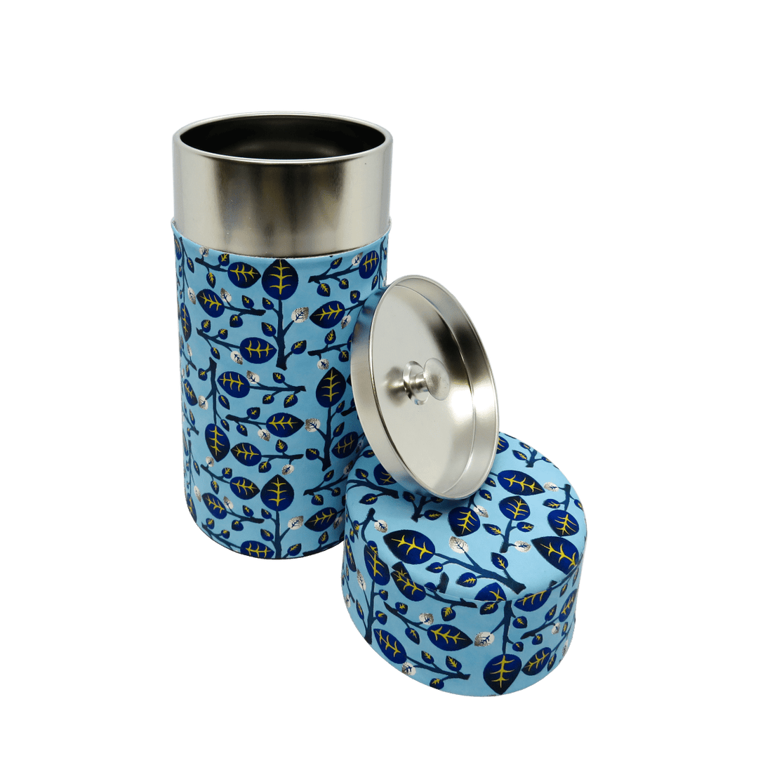 Tea canister - tree blue - t leaf T | teas and infusions from around the world
