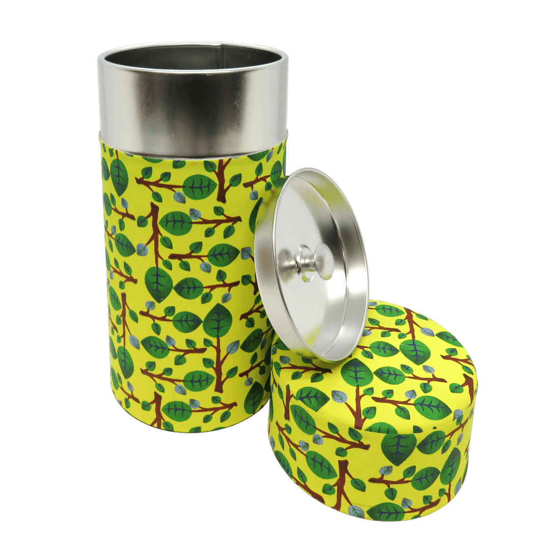 Tea canister - tree yellow - t leaf T | teas and infusions from around the world